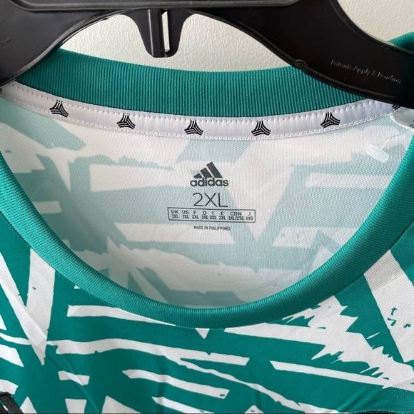Adidas Sz 2XL Long Sleeve Jersey Green/White - Picture 3 of 7
